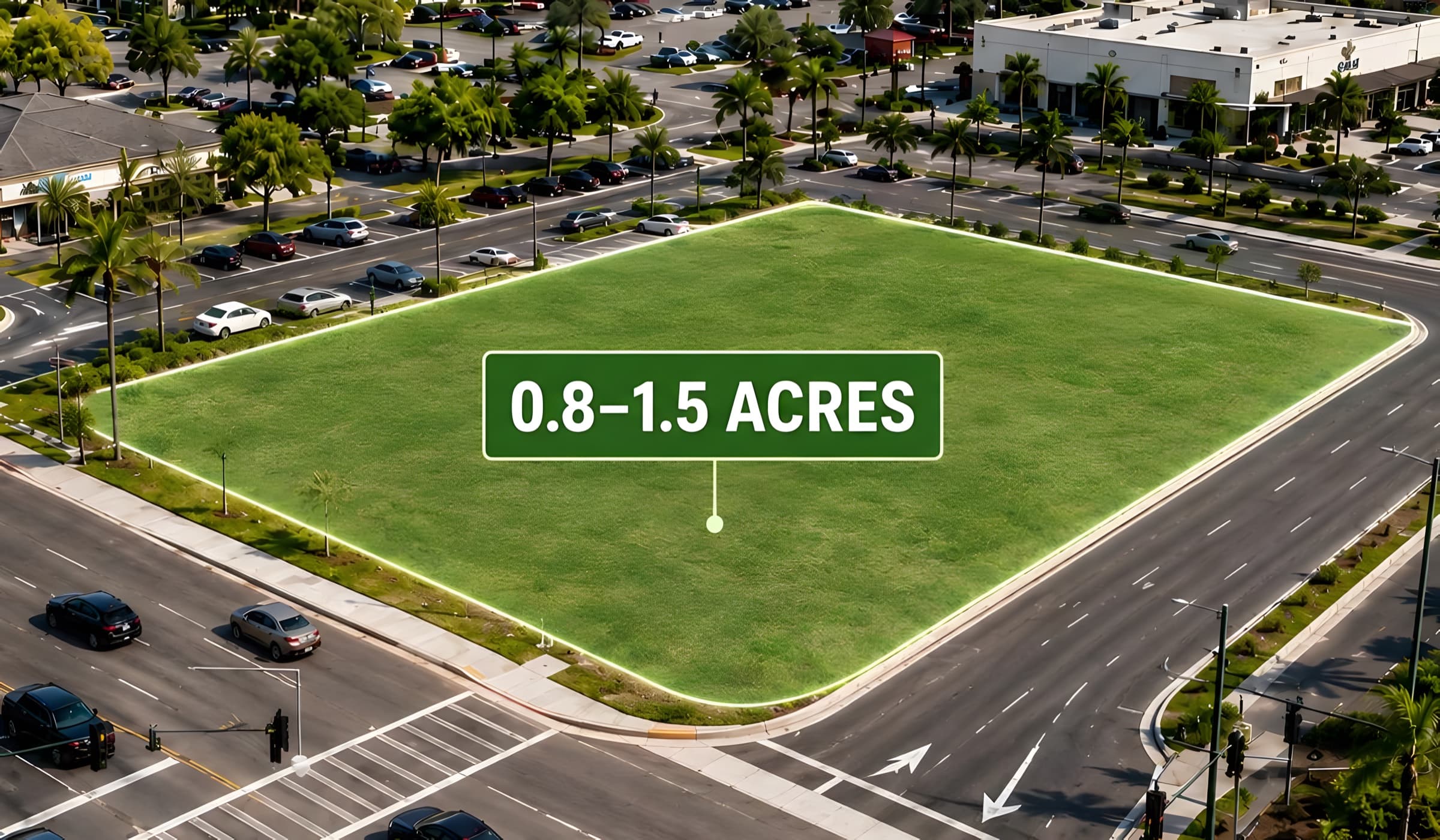 Aerial rendering of a Winners Wash with turn lanes and a covered vacuum row